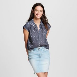 Universal Thread Polka Dot Drapey Shirt